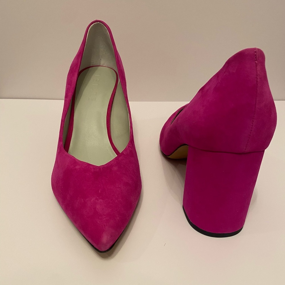 1. State Fuschia Suede Pumps in style Saffy (Size 12)